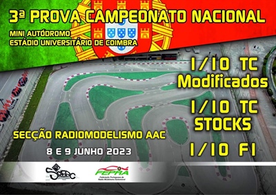 3º Prova do Campeonato Nacional de 1/10 TC Stock-Mod e Trofeu F1